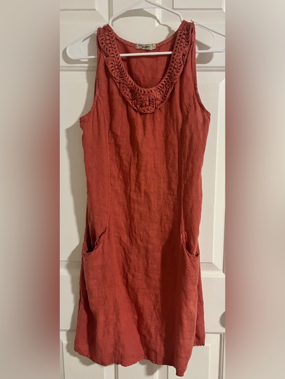 100% linen dress made in Italy woman’s L